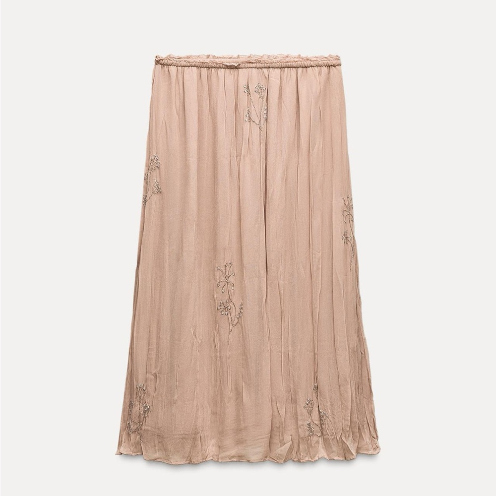 Zara sparkle midi skirt- zw collection